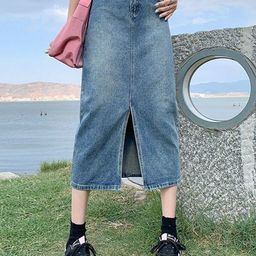 StyleCast Straight Midi Skirt-50