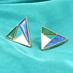 Krelin Stainless Steel Triangle Shaped Stud Earrings-image-9