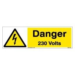 SUNSIGNS Danger 415 Volts Signages Size 300x100 mm HP Print + Vinyl, SN0188-image-73