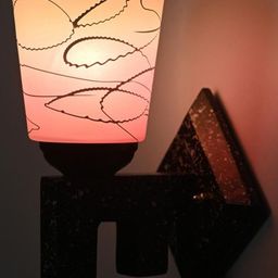 1ST TIME Pink & White Glass Traditional Cylinder Shaped Wall Lamp-picture-15