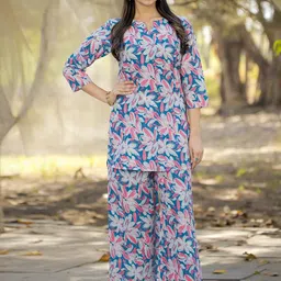 Anouk Rustic Women Floral Printed Cotton Top with Trousers-picture-41