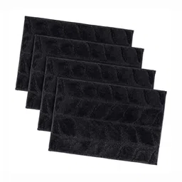 Aura 4-Pcs Grey Patterned Rectangular Anti Slip Durable Doormats-26