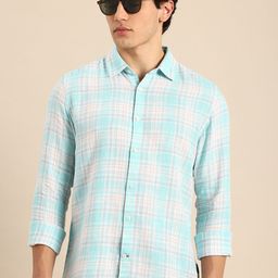 Being Human Slim Fit Checked Pure Cotton Casual Shirt-image-55