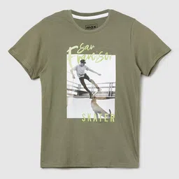 max Boys Graphic Printed Round Neck Cotton T-shirt-picture-11