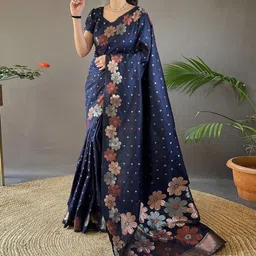 Lookmark Ethnic Motifs Woven Design Banarasi Saree-picture-22