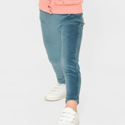 Mi Arcus 95% Polyester 5 % Elastane Solid Leggings - Blue-image-11