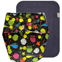 Dumbledo Unisex Premium Cloth Diaper With Leak-Proof, Absorbent 6-Layer Black Insert-Dryfeel With Comfortable Fit For 3 Months To 3 Years, Pack Of 1, One Size Diaper With Insert/Pad-10