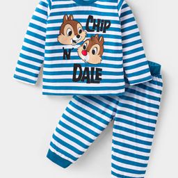 Babyhug Disney Single Jersey Knit Full Sleeves Night Suit With Chip N Dale Graphics - Light Blue-image-61