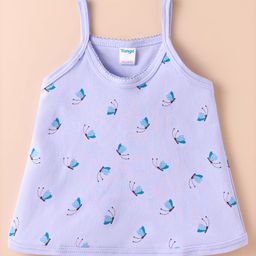 Tango Single Jersey Knit Sleeveless Slip With Butterfly Print - Light Blue-image-10