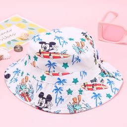 Babyhug Disney Bucket Hat with Mickey Mouse Family Print White - Diameter 17 cm-image-9