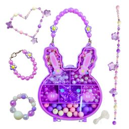 Pluspoint Jewellery Making DIY Beads Set with 200+ Beads for Necklaces and Bracelets - Multicolor-23