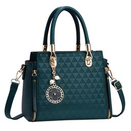 SYGA Women's Large Capacity Handbag Fashionable One-Shoulder & Crossbody Bag with Elegant Charm Pendant(Green)-picture-31