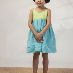 MIRALI Girls Tie and Dye Print A-Line Dress-16