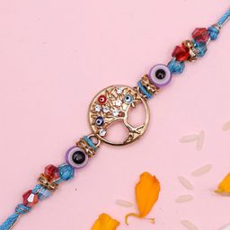 Aapno Rajasthan Set Of 3 Rakhi With Roli Chawal & Greetings Card-84