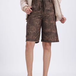glitchez Women Leopard Print High Rise Jorts-5