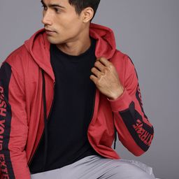 HRX by Hrithik Roshan Men Printed Hooded Pure Cotton Sweatshirt-image-47