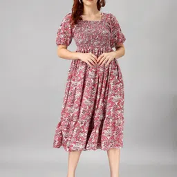 Jash Creation Floral Print Applique Fit & Flare Maxi Dress-picture-21