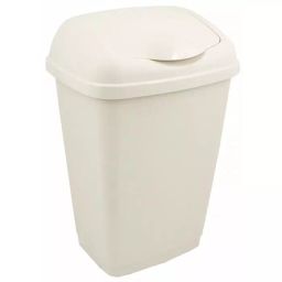 RS PRO 50L White Flip Plastic Waste Bin Model No 3564709-image-6