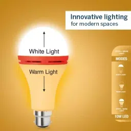Halonix Prime Up-Down Glow LED Bulb 950 lumen 3 Modes 10 W, White & Yellow image 3