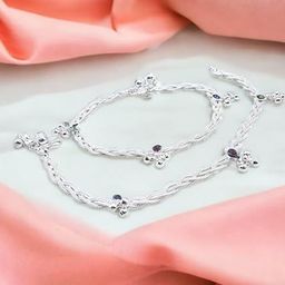 QNAM Sterling Silver-Plated Anklet-27