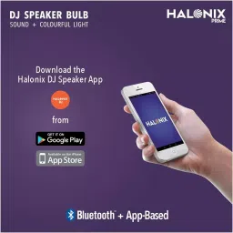 Halonix Prime DJ Speaker Bulb with Colorful Light 9 W 6000 K, White image 5