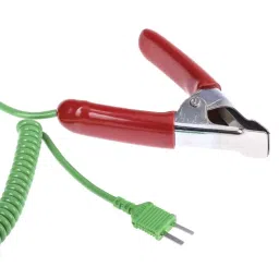 RS PRO K Pipe Clamp Surface Temperature Probe, 110mm Length, 25mm Diameter, +150 °C Max, With SYS Calibration Model No 2020866-14