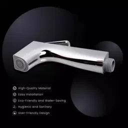 D&B BATHWARE ABS Chrome Finish Health Faucet with 1 m Hose and Holder, DB-TLTHF6620 image 2