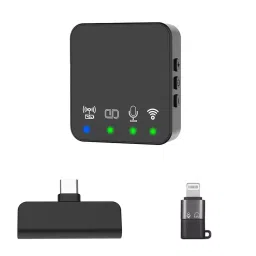 CAMLEIGH Pro Noise-Canceling 2.4 GHz Wireless Dual Channel Lapel Mic Black-40