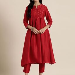 HERE&NOW Zari Embroidered Kurta-34