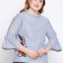 Style Quotient Women White Striped Top-image-44