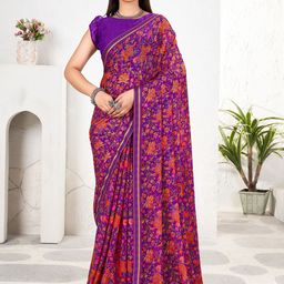 Anouk Rustic Ethnic Motifs Pure Chiffon Designer Saree-picture-17
