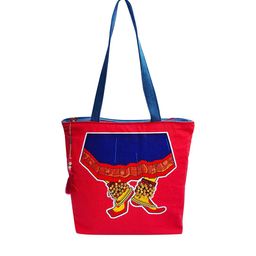 The Purani Jeans Dance Ghungroo Printed Shopper Tote Bag With Tasselled-54