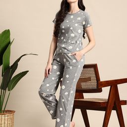 Mast & Harbour Floral Printed Night Suit-image-16
