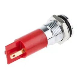 RS PRO Red Panel Mount Indicator 12V DC, Mounting Hole Size 14 mm, Termination Type Solder Tab, IP Rating IP67, Model No 7038816 image 3