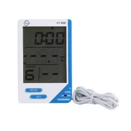 ACETEQ Digital Thermo Hygrometer with Sensor White and Blue, KT-908-29
