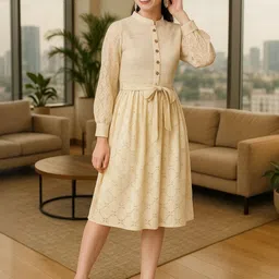 DressBerry Self Design Fit and Flare Dress-picture-47