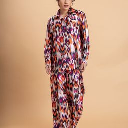 Lounge Dreams Printed Shirt With Palazzos Co-Ords-image-80