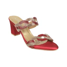 Mochi Embellished Block Mules-13