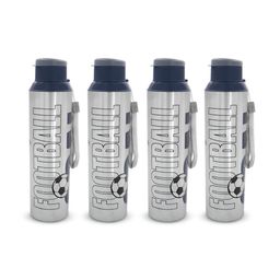 Dhara Stainless Steel Navy Blue & Grey Set of 4 Stainless Steel Printed Water Bottle-image-57