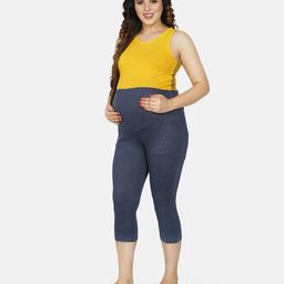 Baby Moo Solid Maternity Pant - Denim Blue-image-50