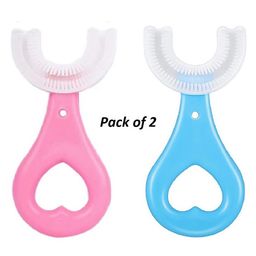 ORTIS Soft Silicone 360 Degree U Shaped Toothbrush For Kids Pack Of 2 (Color May Vary)-18