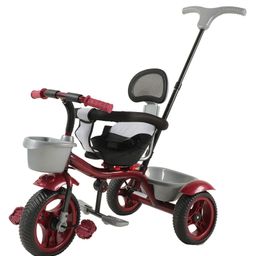 JoyRide Baby Bike Tricycle with Dual Storage Basket And Parental Handle, Footrest, Backrest & Safety Harness for Kids  Boys & Girls Age 2 to 4 Years Tricycle - Maroon-14