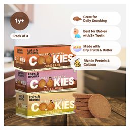 Tots & Moms Millet & Jaggery Cookies | Nuts & Seeds | Ragi & Almonds | Choco Bajra | 150g Each-25