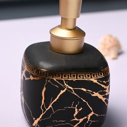 Voncasa Ceramic Glossy Black color Soap Dispenser (450 ml)-image-46