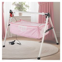 TinyTyke- Automatic Baby Cradle Square Pipe- Semi Foldable | With Warranty | Square Hammock with mattress | Pink-14