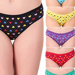 samvar New stylish Red,Blue,Black,Purple,Green,Yellow Cotton Silk Hipster Multicolor Panties Pack of 6-picture-44