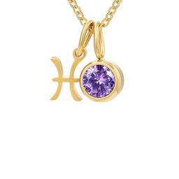 FAB COUTURE Gold-Plated Stainless Steel Quirky Zircon Studded Pendant with Chain-picture-38