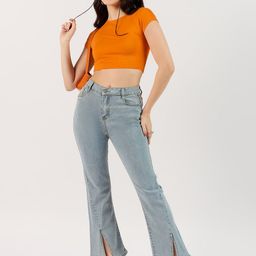 Outzidr Women Original High-Rise Skinny Fit Clean Look Slits Jeans-image-89