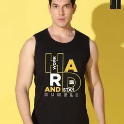 WOOSTRO Men Pack Of 2 Typography Printed Scoop Neck Cotton Slim Fit T-shirts-image-80