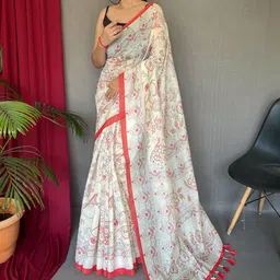 Anouk Ethnic Motifs Printed Pure Cotton Saree-image-65